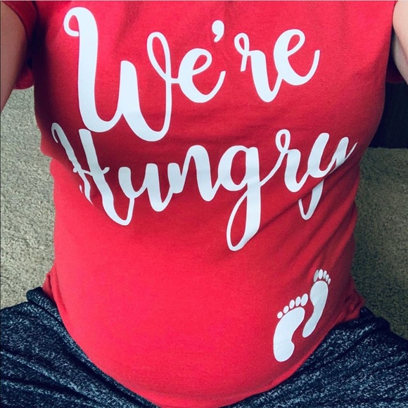 Hanes Tops - “We’re Hungry” Maternity Tee